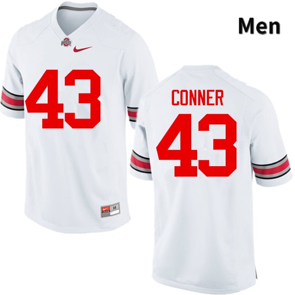 Ohio State Buckeyes Nick Conner Men's #43 White Game Stitched College Football Jersey